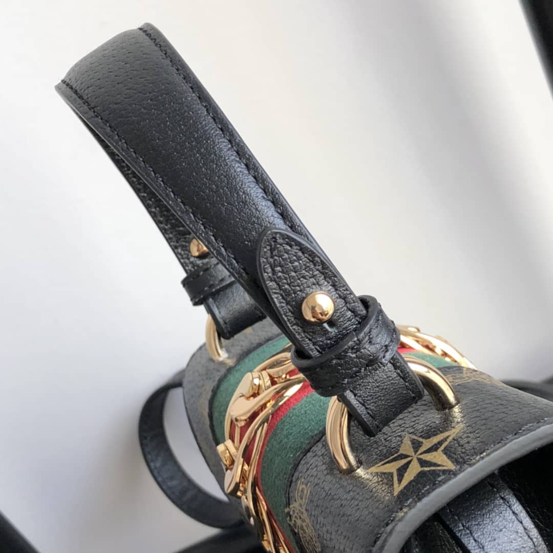 Gvc*1 GG Sylvie Mini Shoulder Bag Replica Black 470270