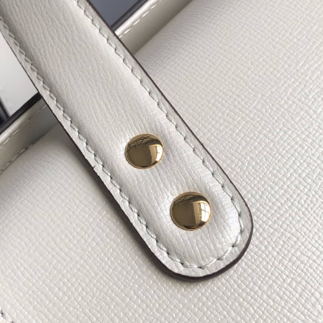 Gvc*1 Horsebit Bag Dupe 1955 Small Top Handle Replica Bag White 627323