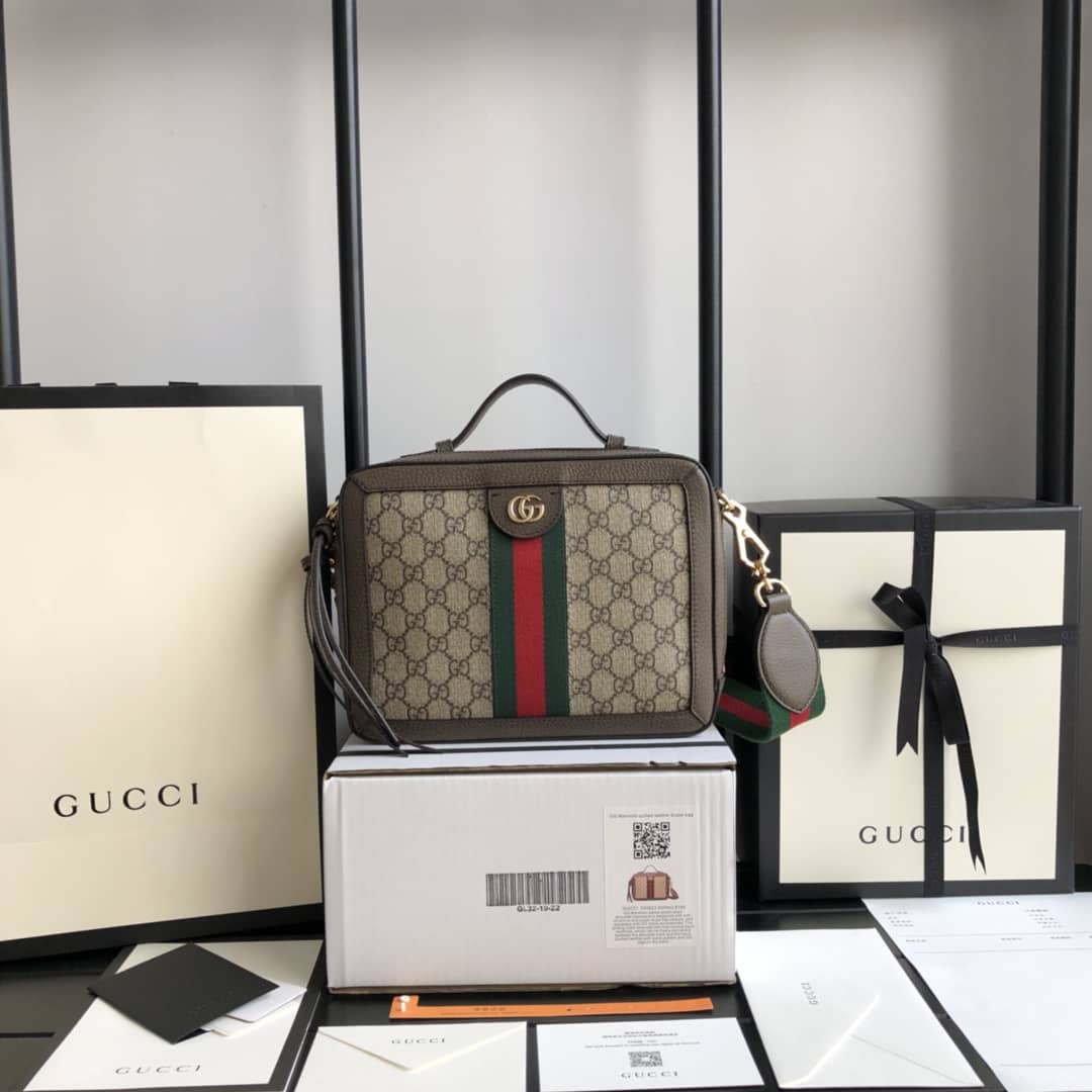 Gvc*1 Ophidia Small GG Shoulder Bag Replica Brown 550622