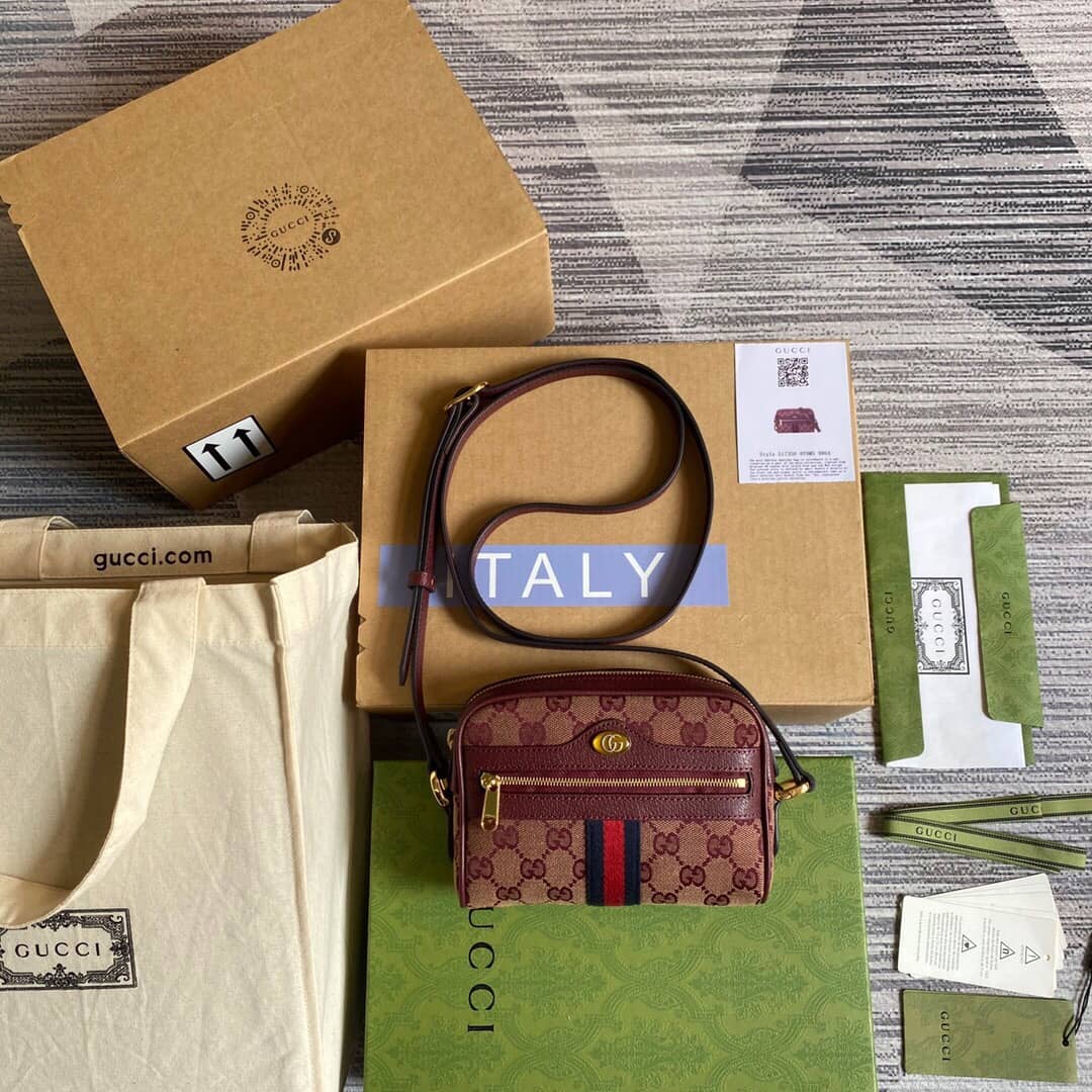 Gvc*1 Ophidia GG Svp*me Mini Shoulder Bag Replica Red 517350