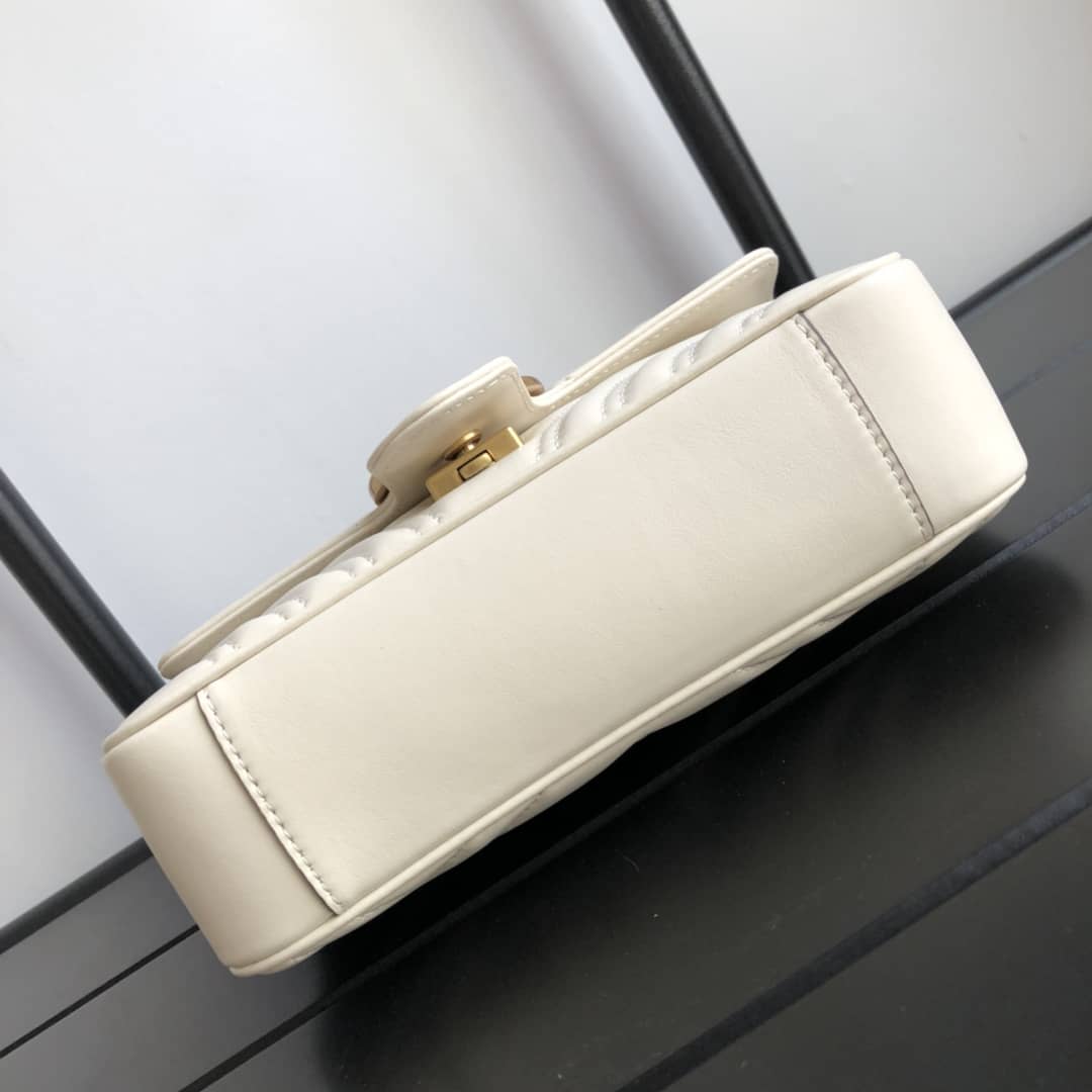 Gvc*1 GG Marmont Mini Matelasse Shoulder Bag Replica White 446744
