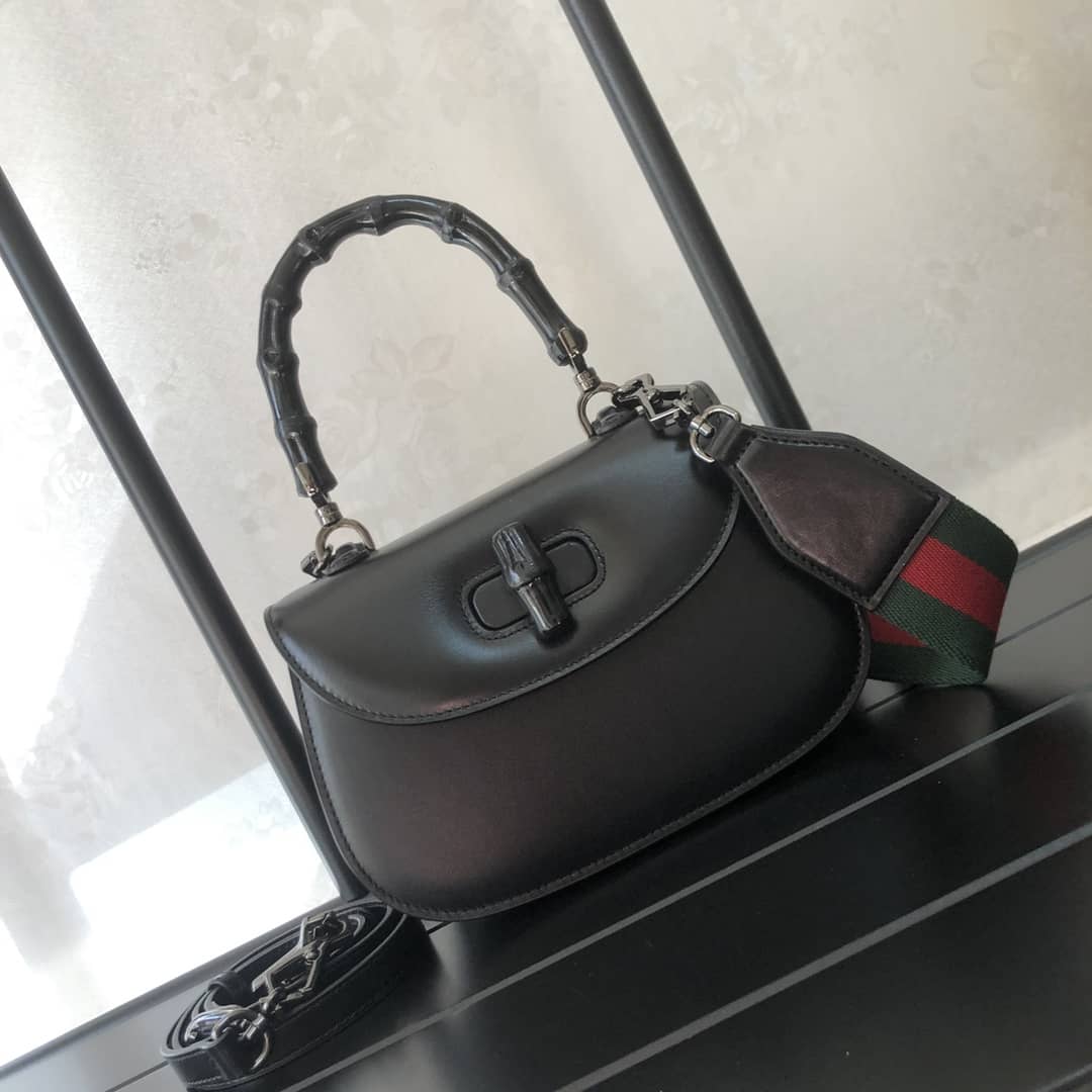 Gvc*1 Bamboo 1947 Small Top Handle Bag 675797 Black Replica