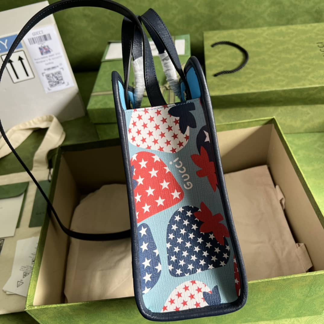 Gvc*1 GG Children Strawberry Print Tote 612992 Replica Bag