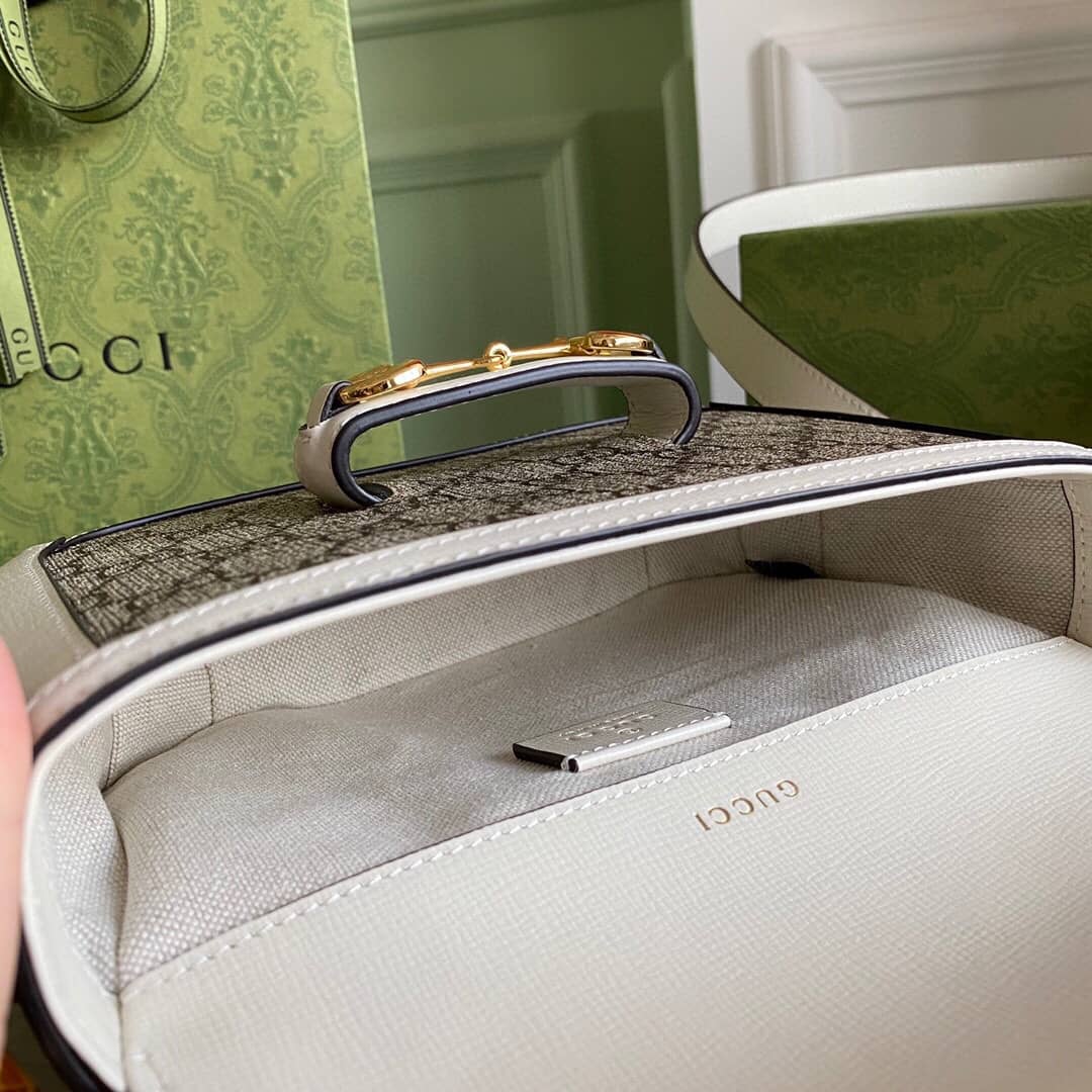 Gvc*1 Horsebit 1955 Mini Bag Replica White 658574