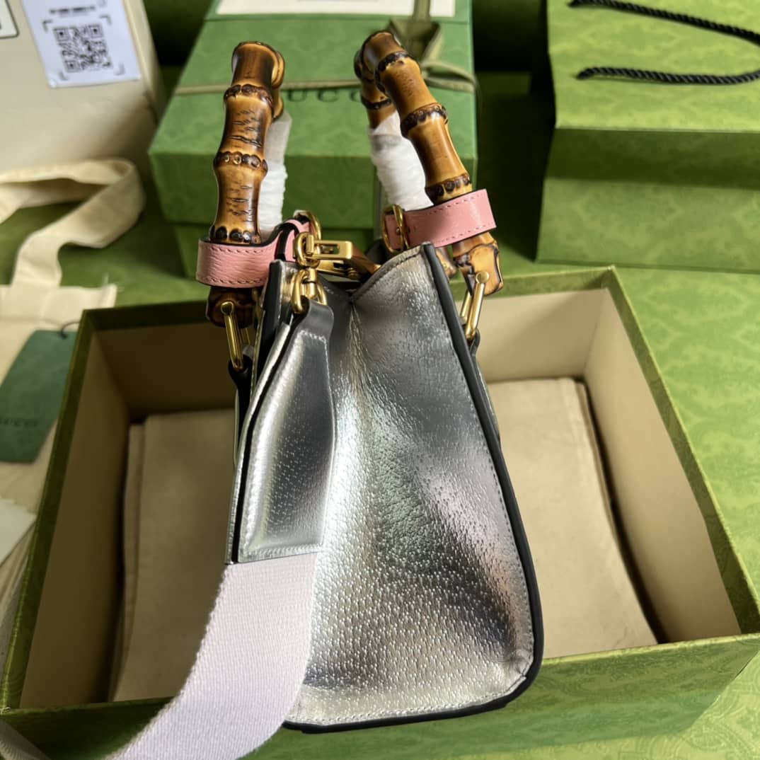 Gvc*1 Diana Mini Tote Silver 702732 Replica Bag