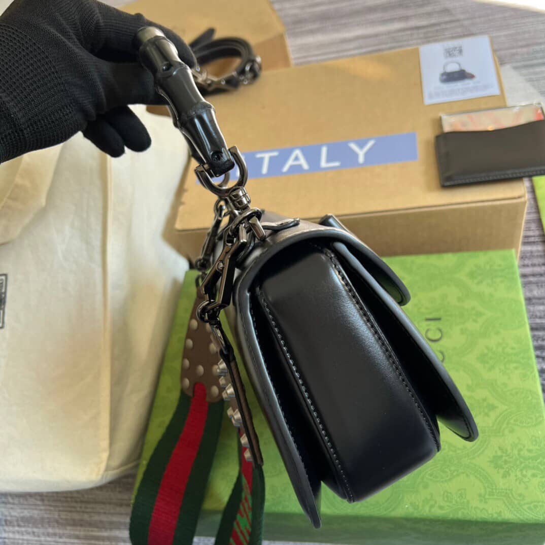 Gvc*1 Bamboo 1947 Small Top Handle Bag 675797 Balck Replica