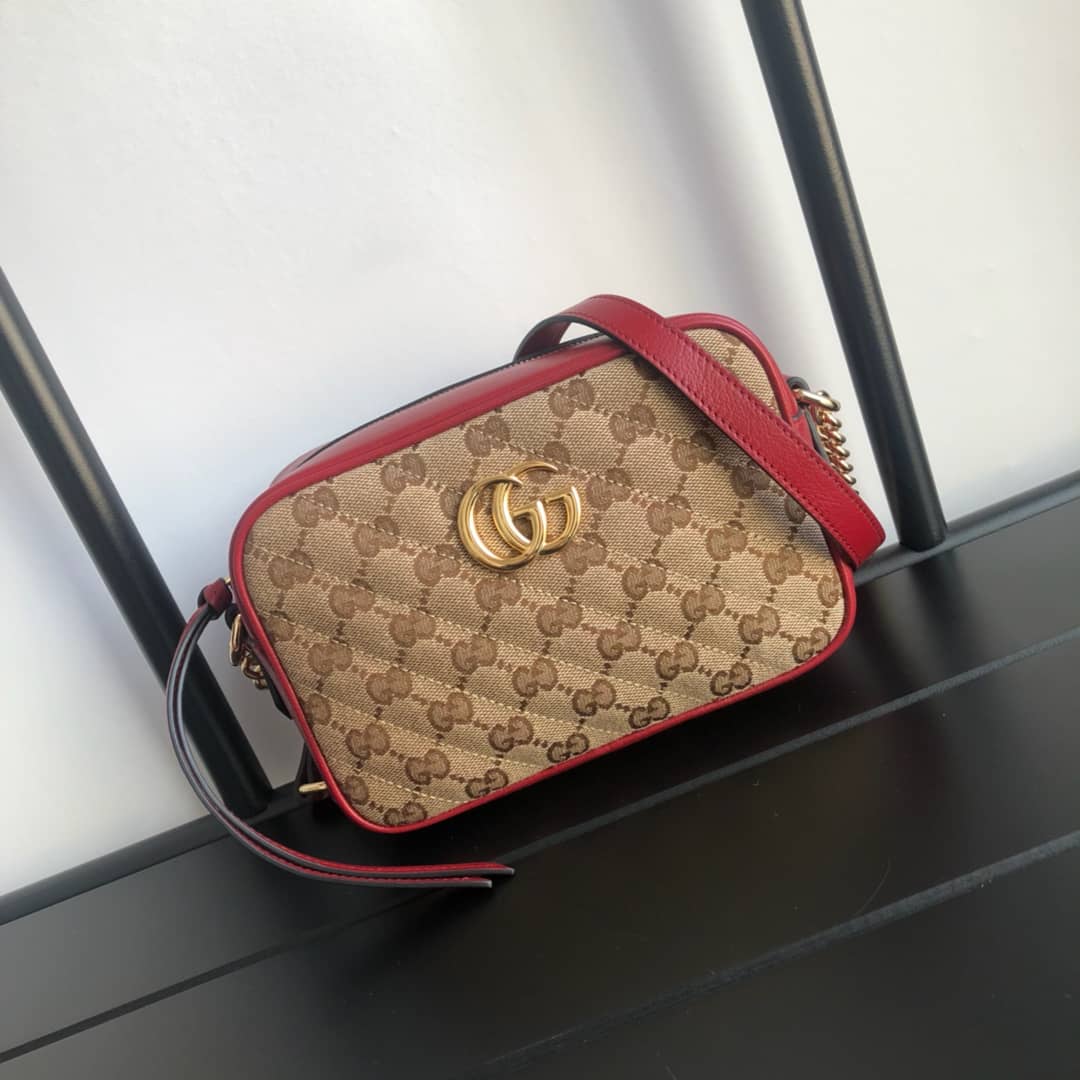 Gvc*1 GG Marmont Matelassé Mini Bag Replica Brown 448065