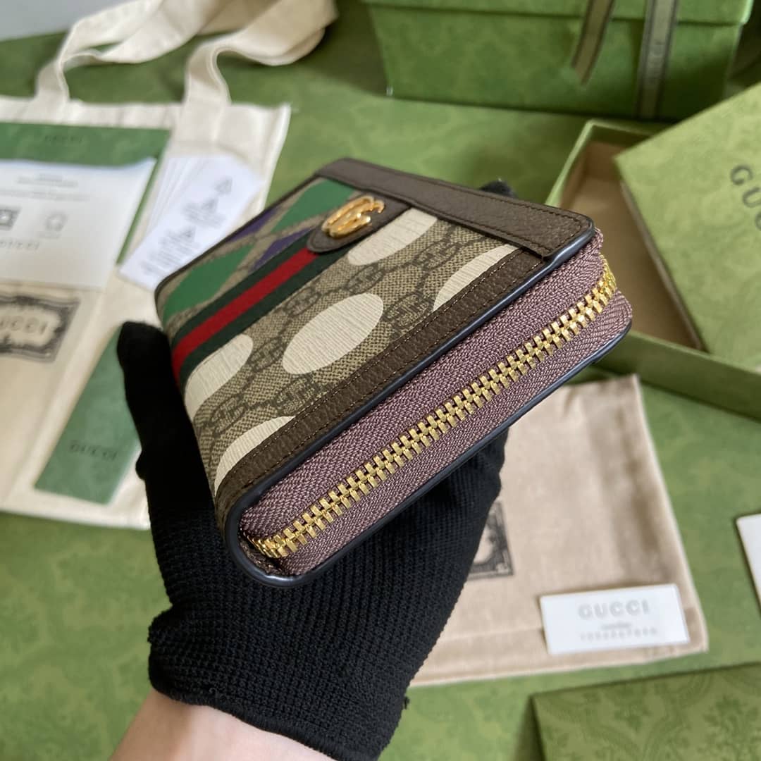 Gvc*1 Ophidia GG Zip Around Wallet 523154 Replica