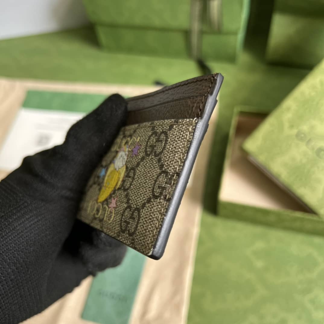 Gvc*1 Star Bananya Print Card Case Brown 701064 Replica Wallet