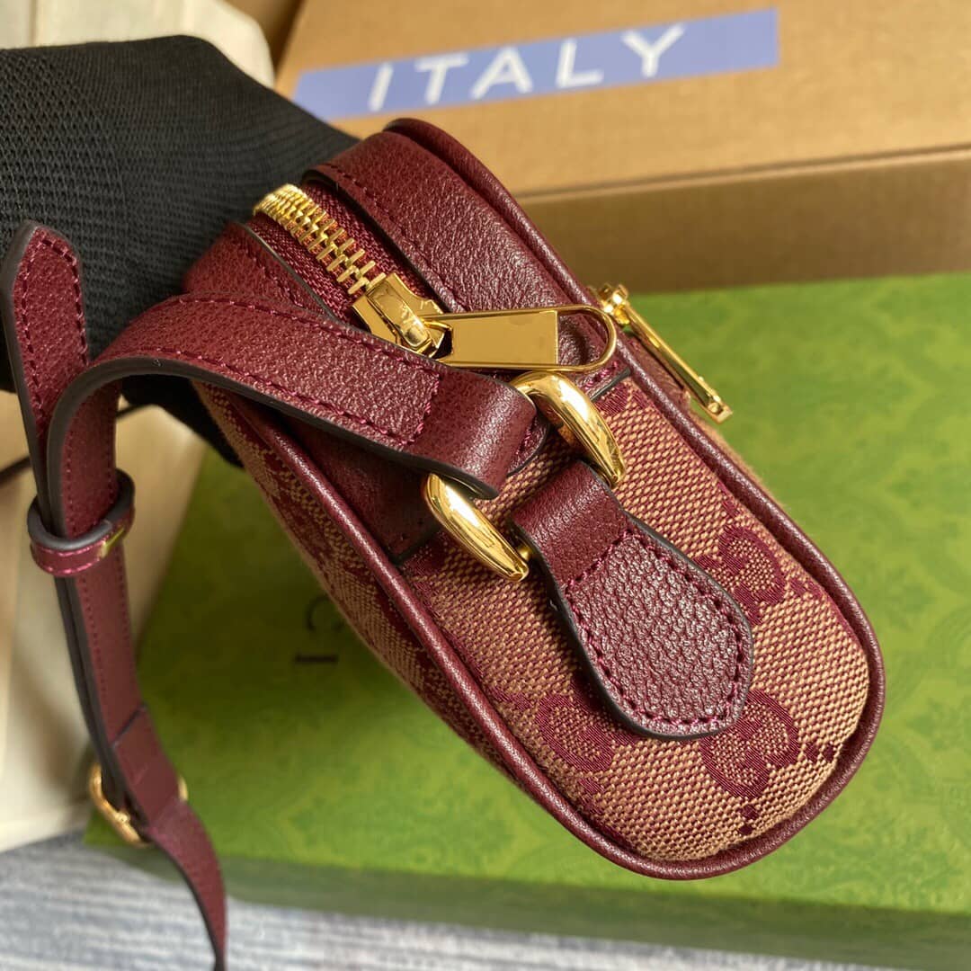 Gvc*1 Ophidia GG Svp*me Mini Shoulder Bag Replica Red 517350