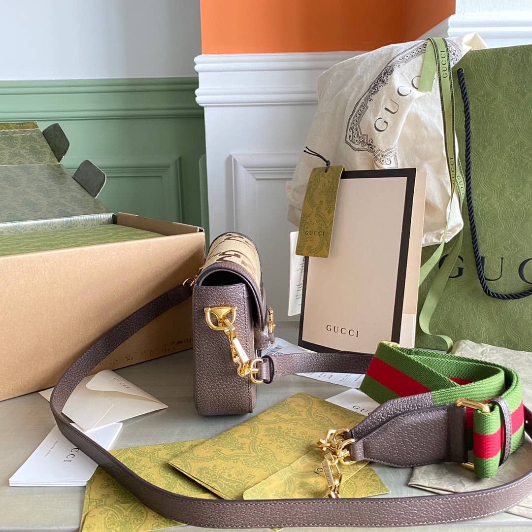 Gvc*1 Horsebit 1955 Mini Shoulder Bag Brown 658574 Replica