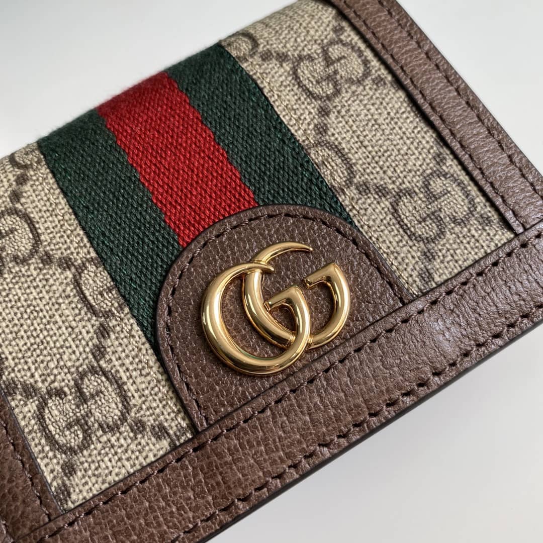 Gvc*1 Ophidia GG Card Case Wallet Replica 523155