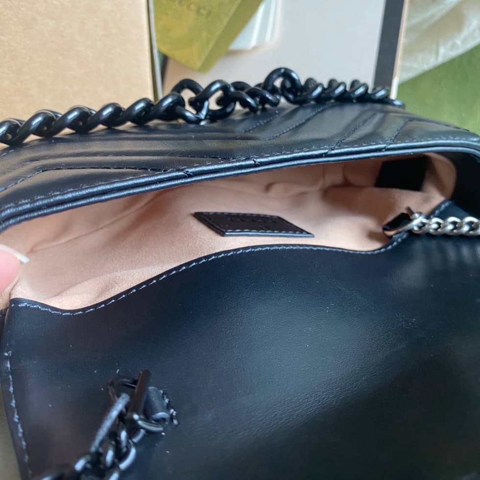 Gvc*1 GG Marmont Quilting S*per Mini 476433 Replica Crossbody Bag