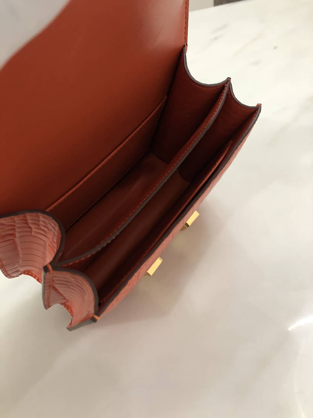 H**me5 Replica Constance 18CM Crocodile Shiny Bag