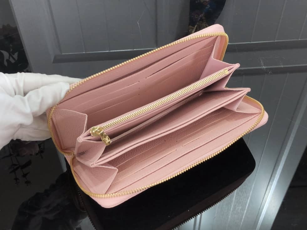 L0vis Vvtt0n Wallet Dupe Zippy Monogram Empreinte Leather Pink M81141