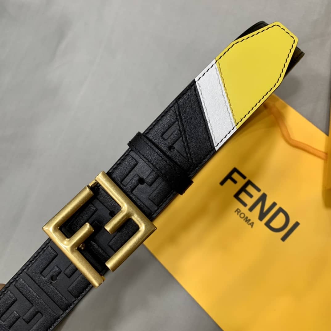 7 Star F**di Leather Belt 38mm