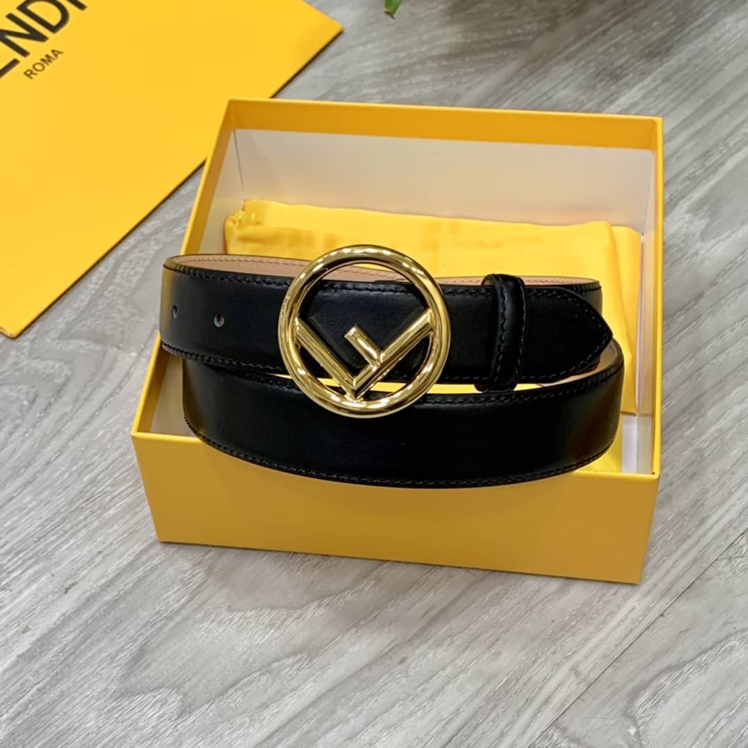 Knockoff F**di Logo Belt 30mm For Lady
