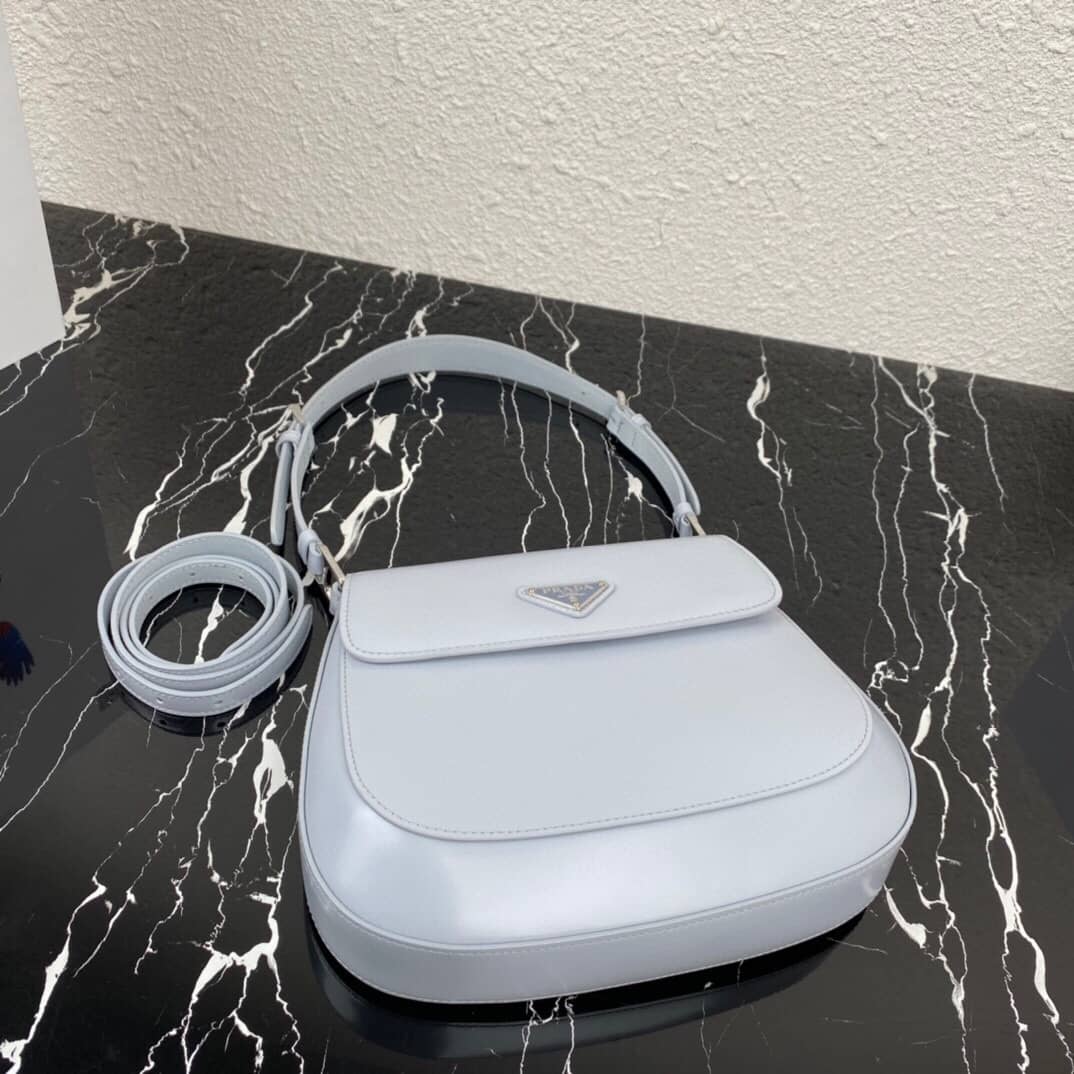 Pra*a Cleo Bag Dupe Brushed Leather Flap Shoulder Bag