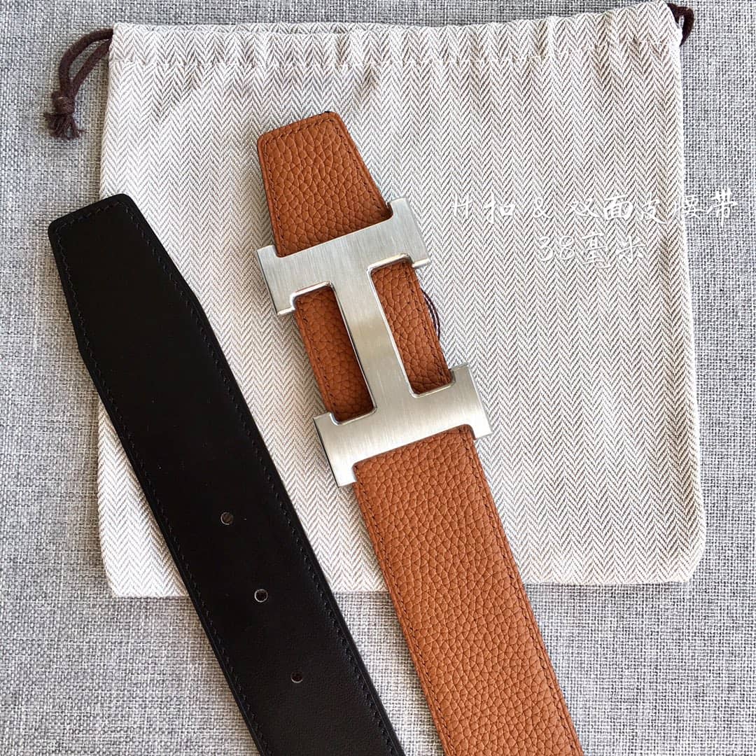 Knockoff H**me5 Logo Belt 38mm