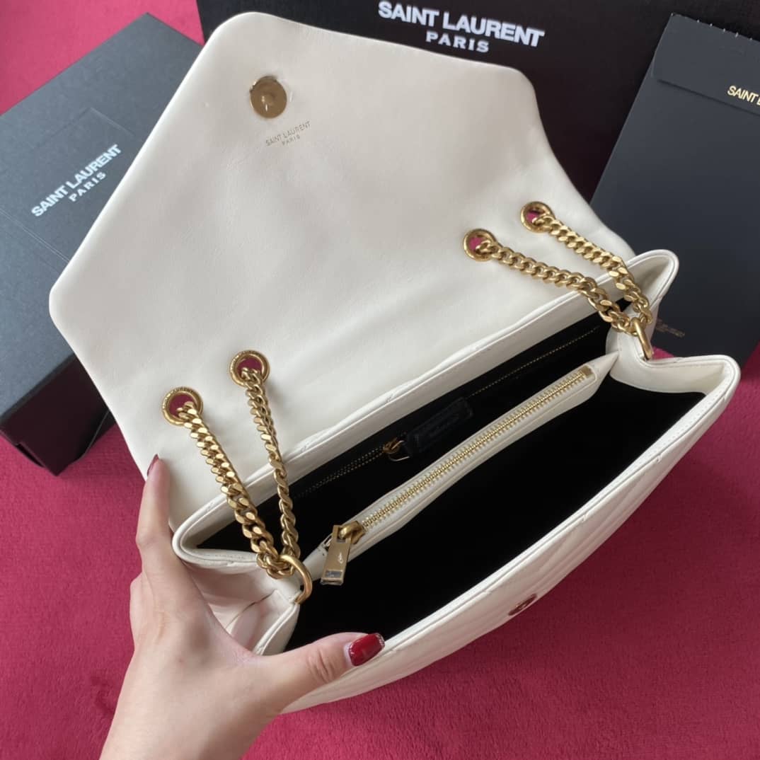 Y51 Loulou Medium Quilted “Y” Leather Replica Bag