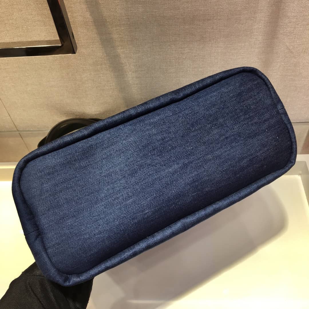 Pra*a Raffia Tote Dupe Small Linen Blend Calf Leather Replica Tote