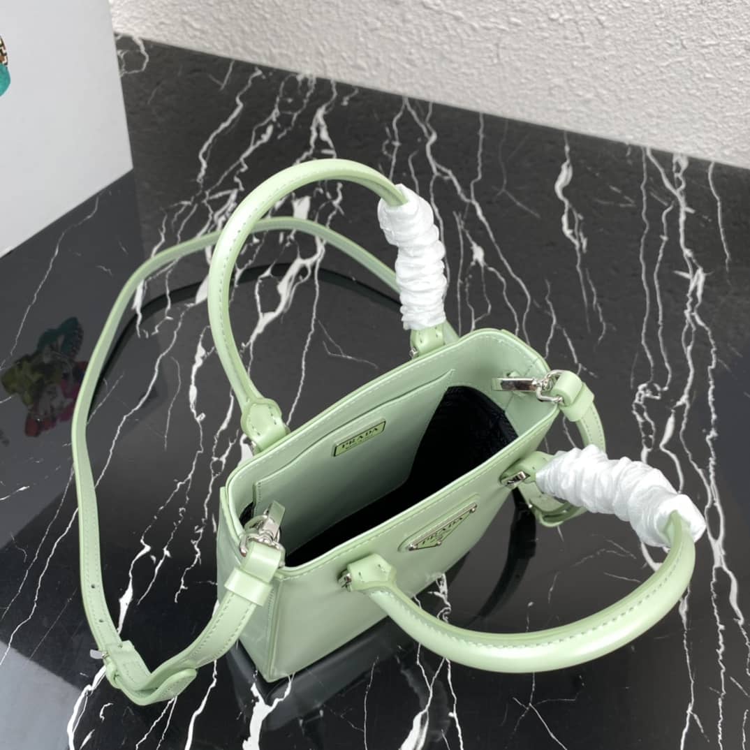 Pra*a Raffia Tote Dupe Small Brushed Leather Replica Tote