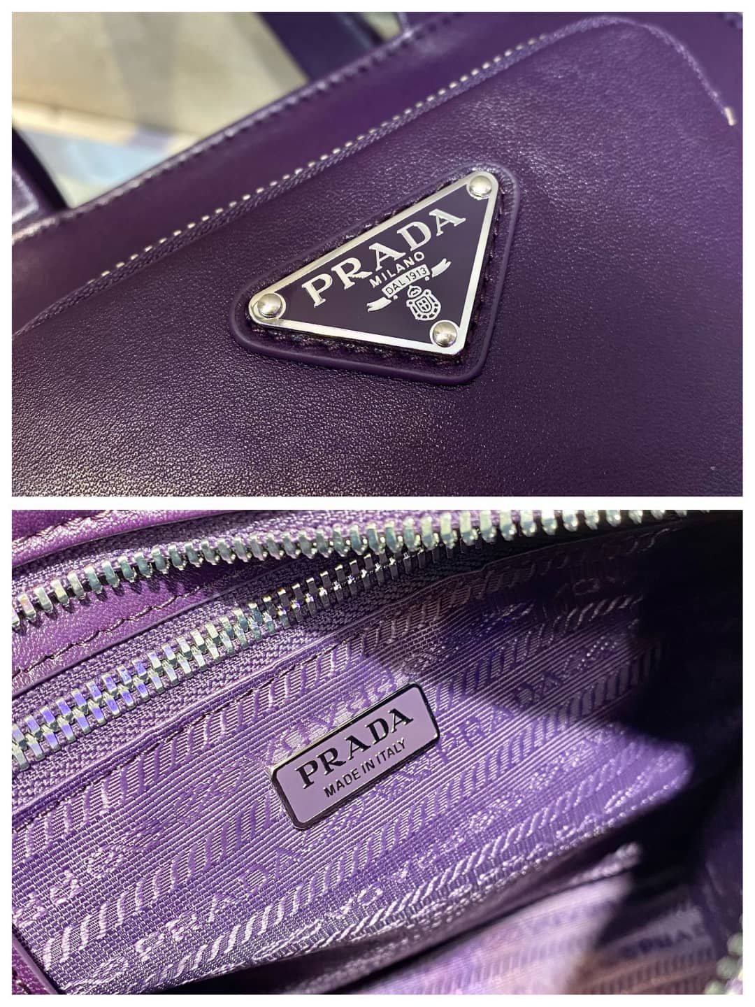 Pra*a Nappa Leather Replica Tote