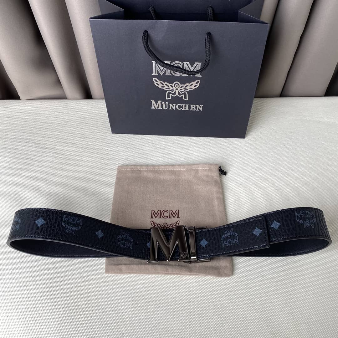 7 Star Unisex MCM Leather Belt 40mm