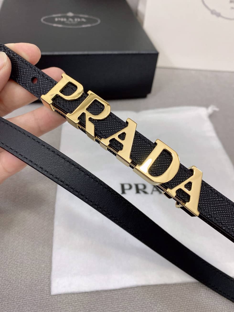 Replica Pra*a Buckle Belt 15mm For Lady