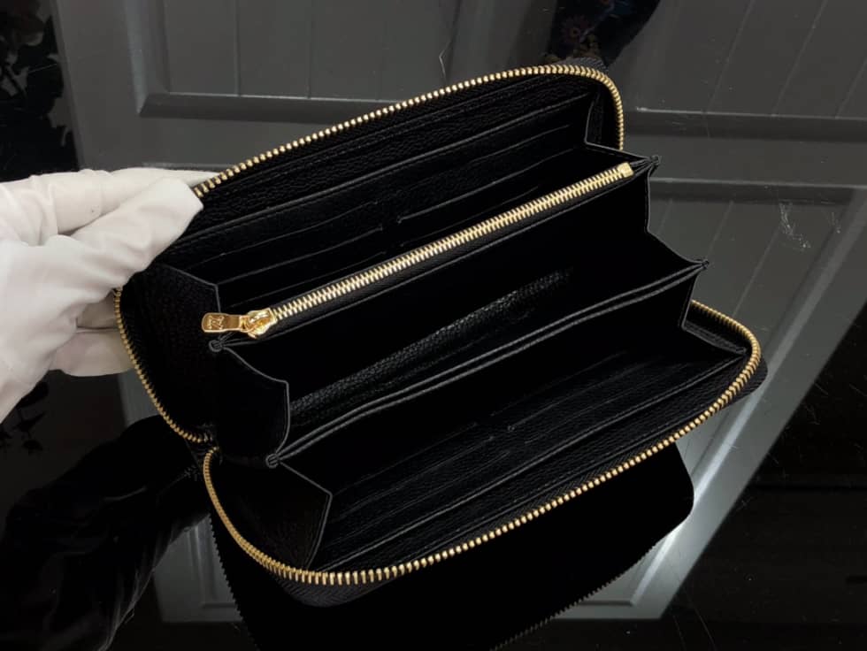 L0vis Vvtt0n Wallet Dupe Zippy Monogram Empreinte Leather Black M81141