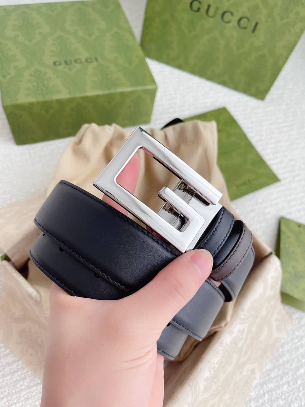 Fake Gvc*1 Logo Belt 35mm