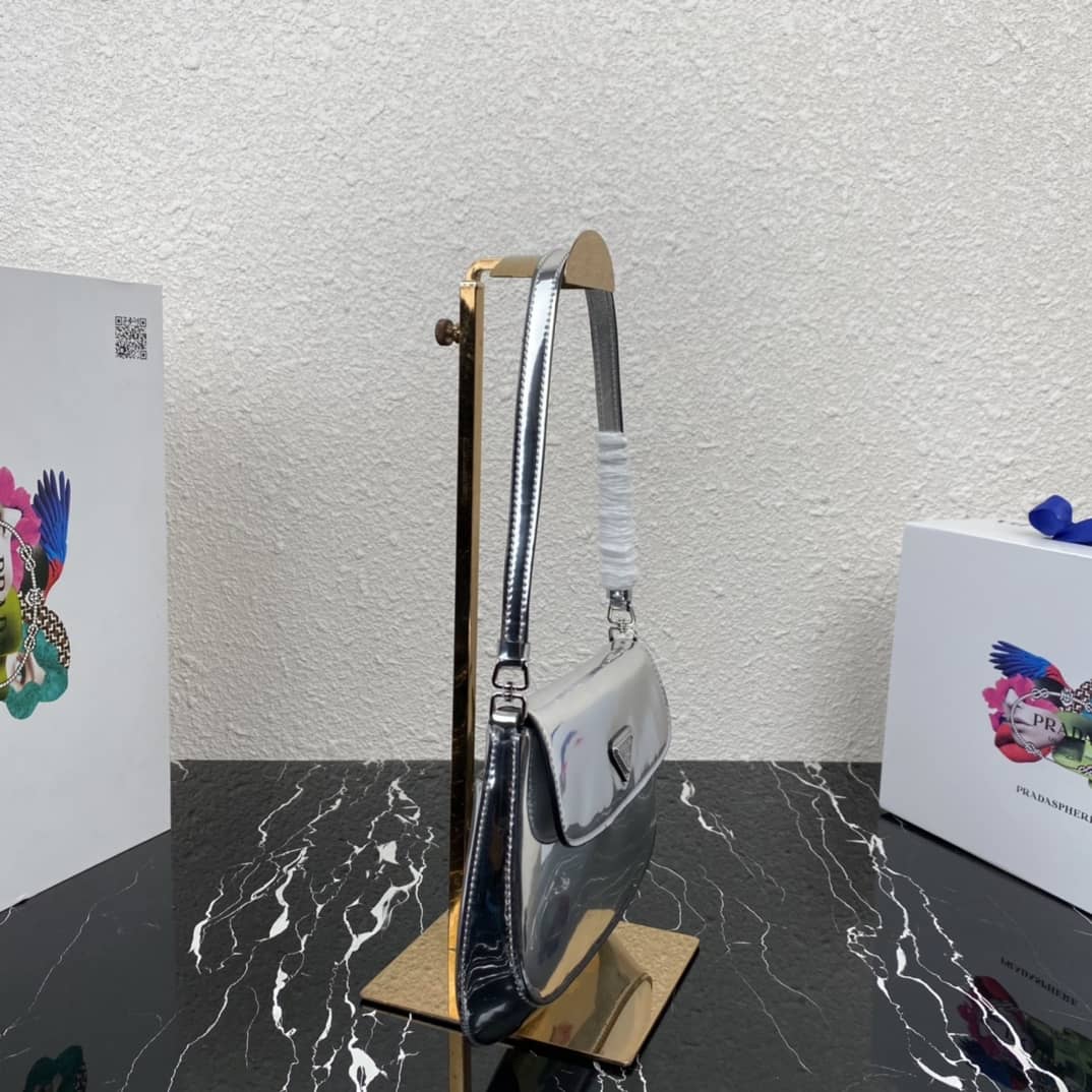 Pra*a Cleo Bag Dupe Brushed Leather Flap Replica Shoulder Bag