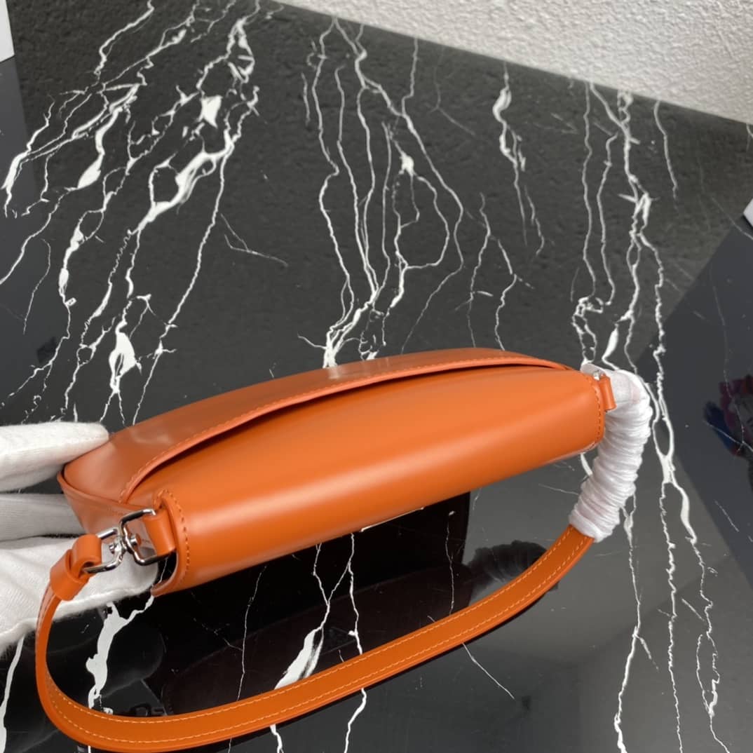 Pra*a Cleo Bag Dupe Brushed Leather Flap Replica Shoulder Bag