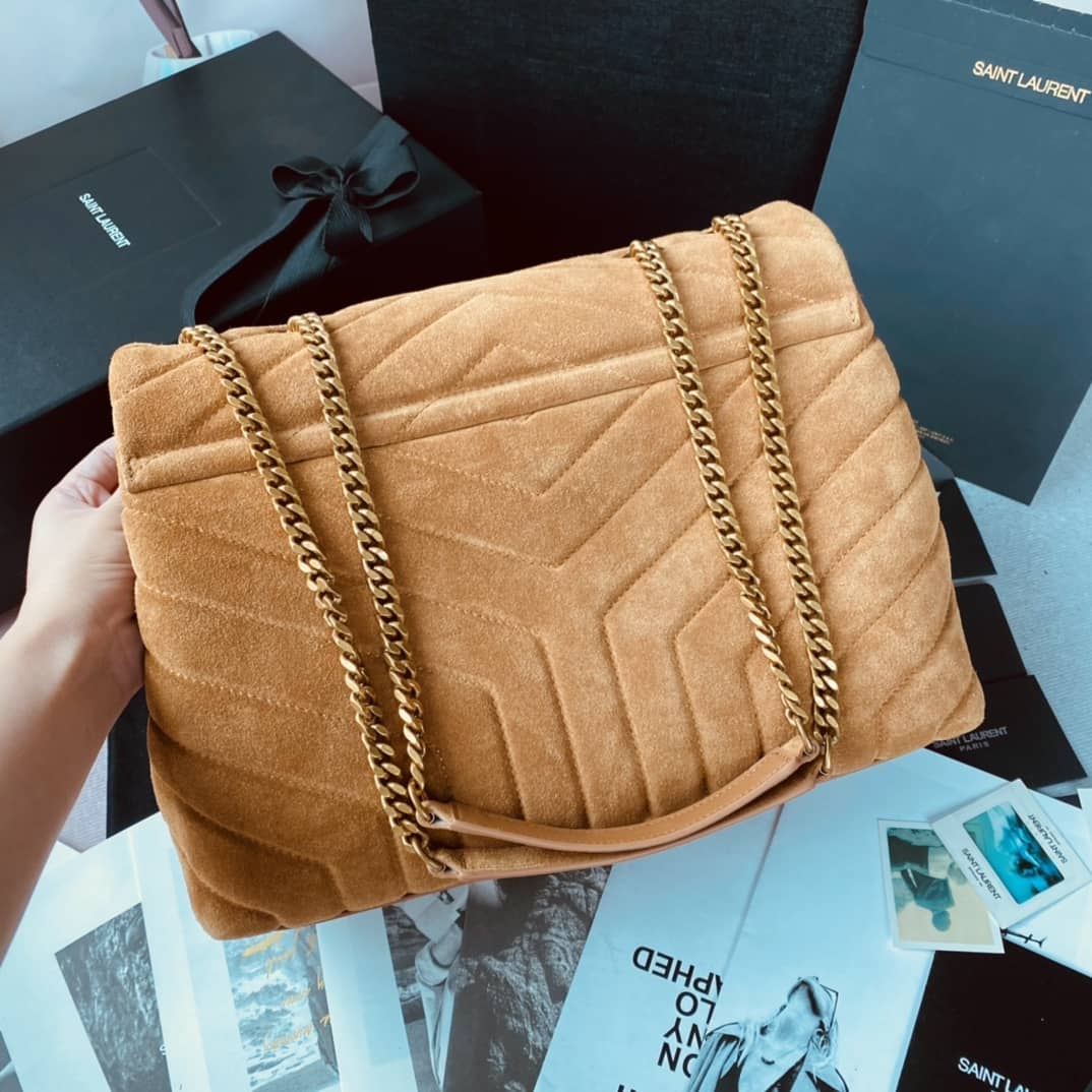 Y51 Dupes Bags Loulou Monogram Quilted Velvet Shoulder Bag