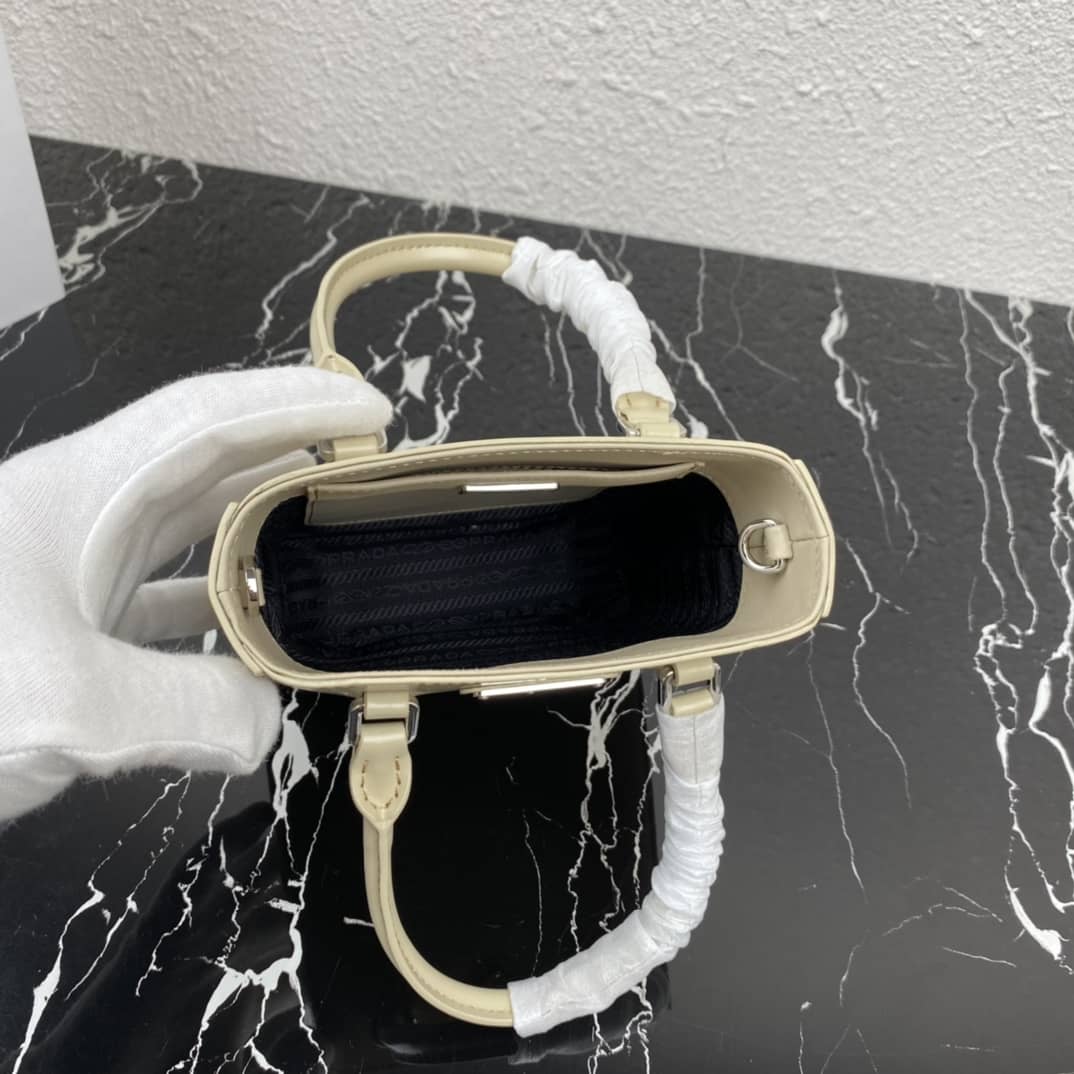 Pra*a Raffia Tote Dupe Small Brushed Leather Replica Tote