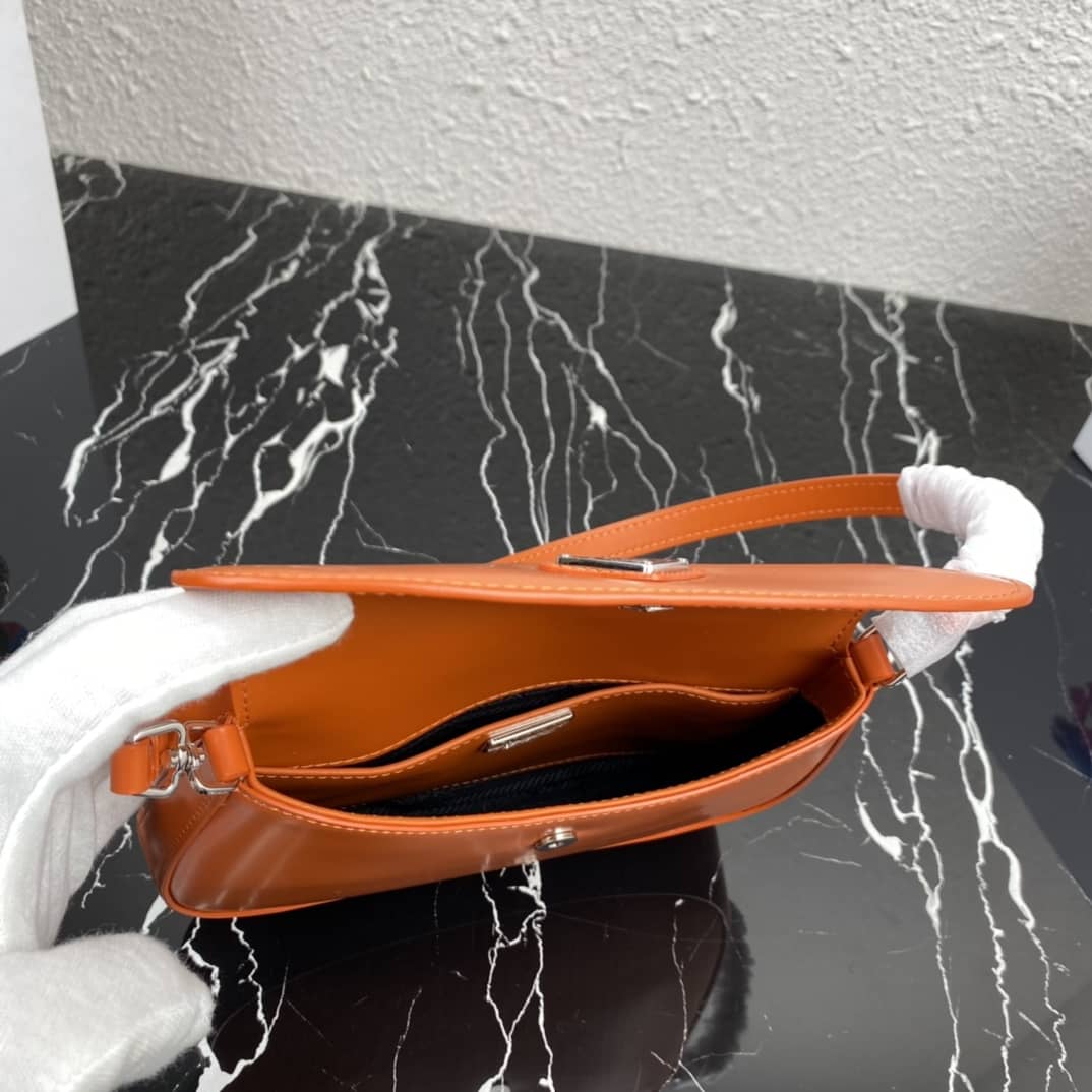 Pra*a Cleo Bag Dupe Brushed Leather Flap Replica Shoulder Bag