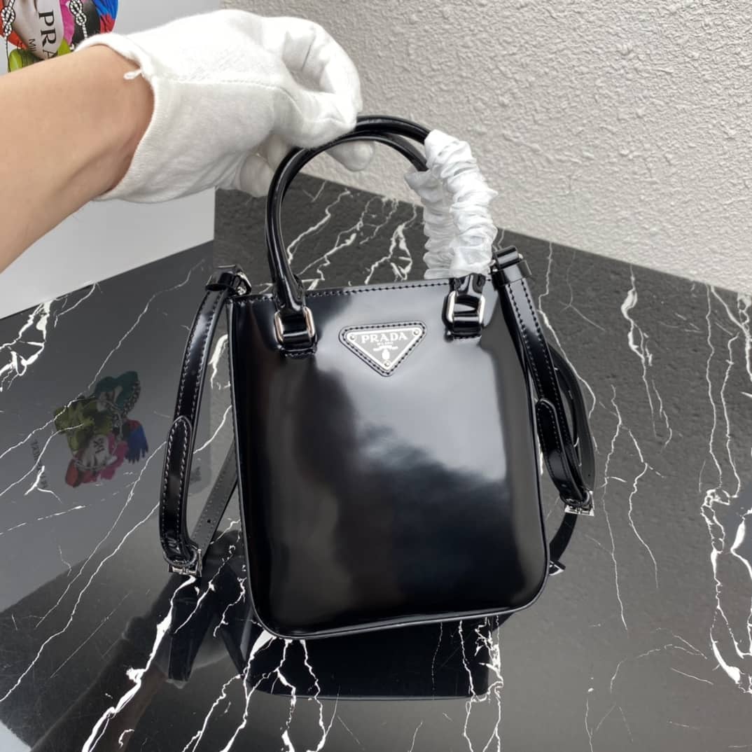 Pra*a Raffia Tote Dupe Small Brushed Leather Replica Tote