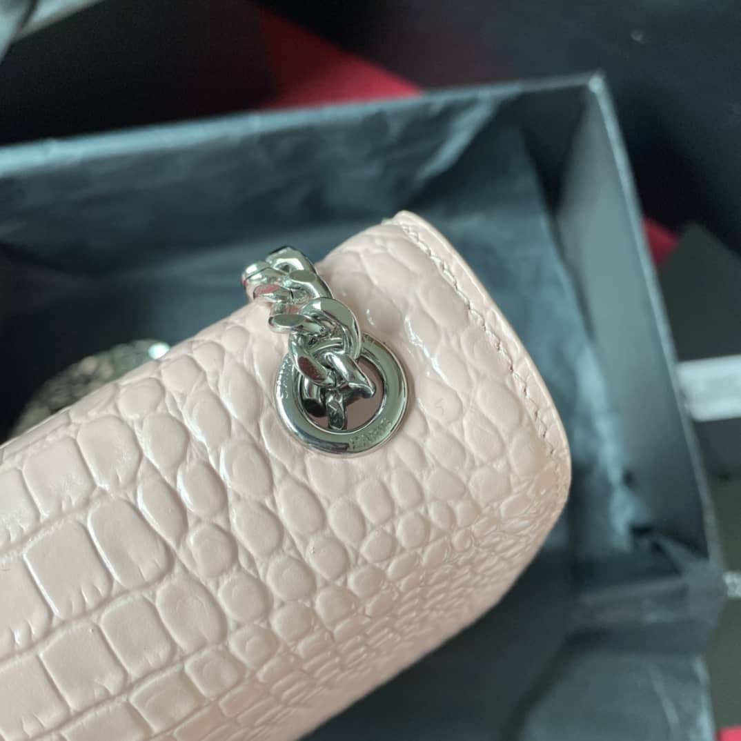 Y51 Monogram Kate Tassel Embossed Crocodile Shiny Leather Cohotbag