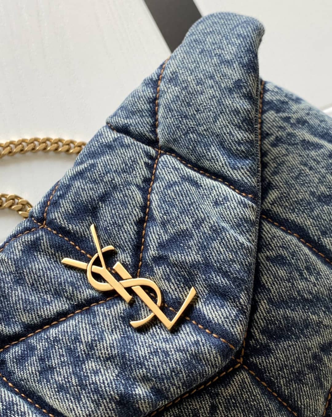 Y51 Dupes Bags Sa1nt Lau*nt Loulou Denim Shoulder Bag