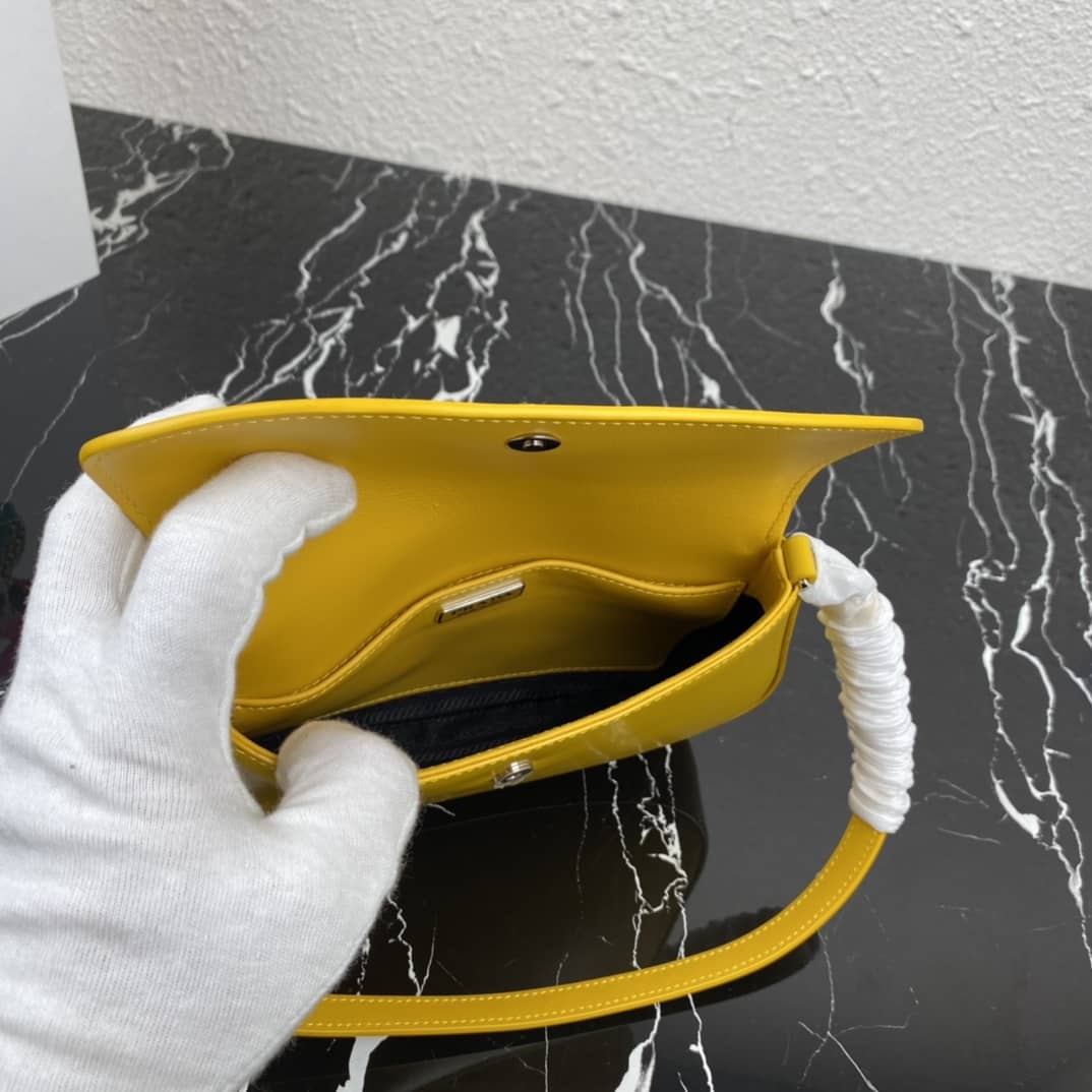 Pra*a Cleo Bag Dupe Brushed Leather Flap Replica Shoulder Bag