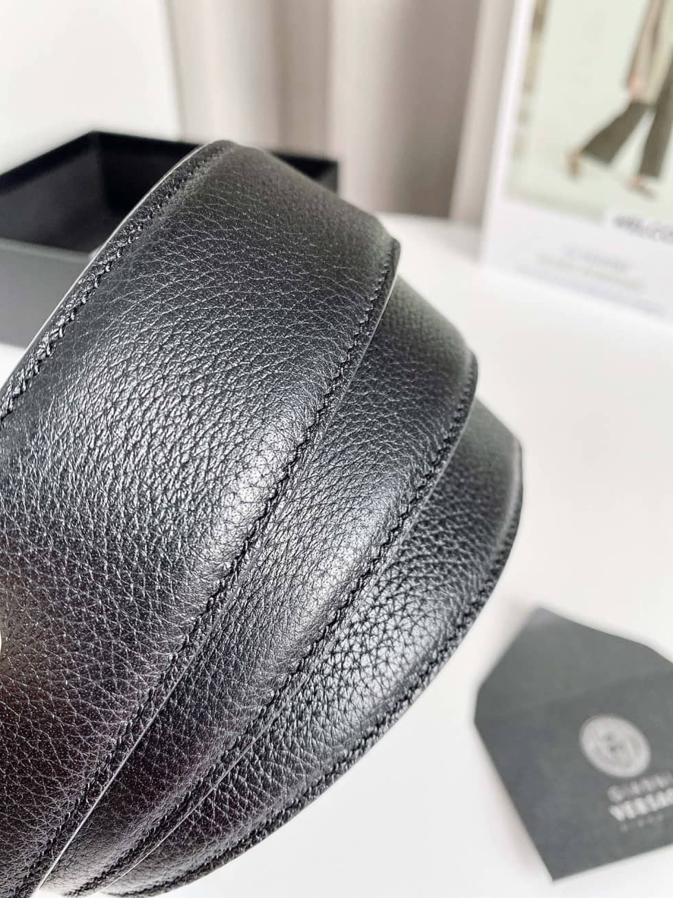 7 Star Versace Leather Belt 38mm