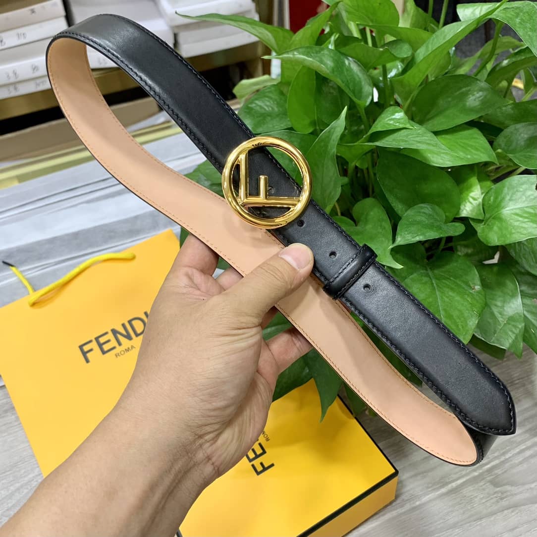 Knockoff F**di Logo Belt 30mm For Lady