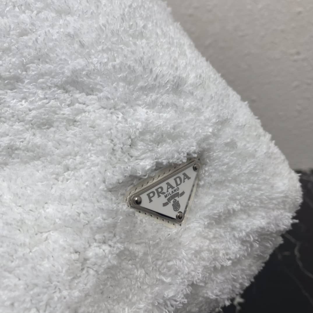 Pra*a Shearling Tote Shoulder Bag