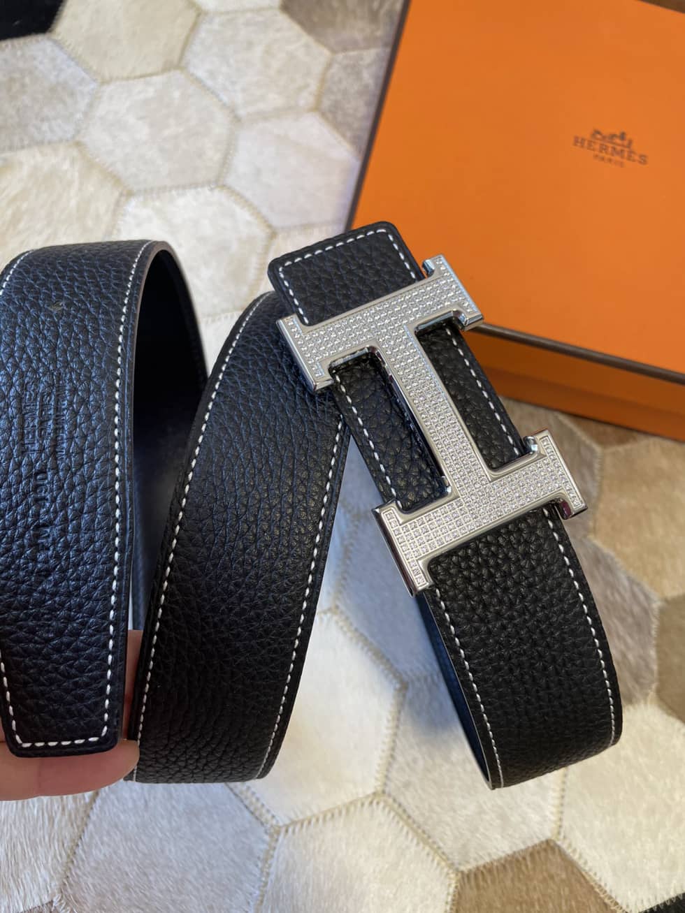 Knockoff H**me5 Logo Belt 38mm