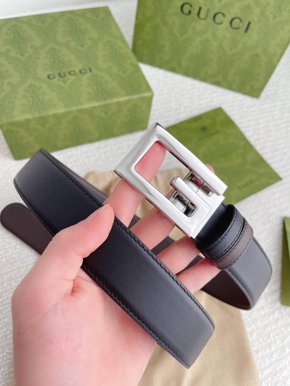 Fake Gvc*1 Logo Belt 35mm