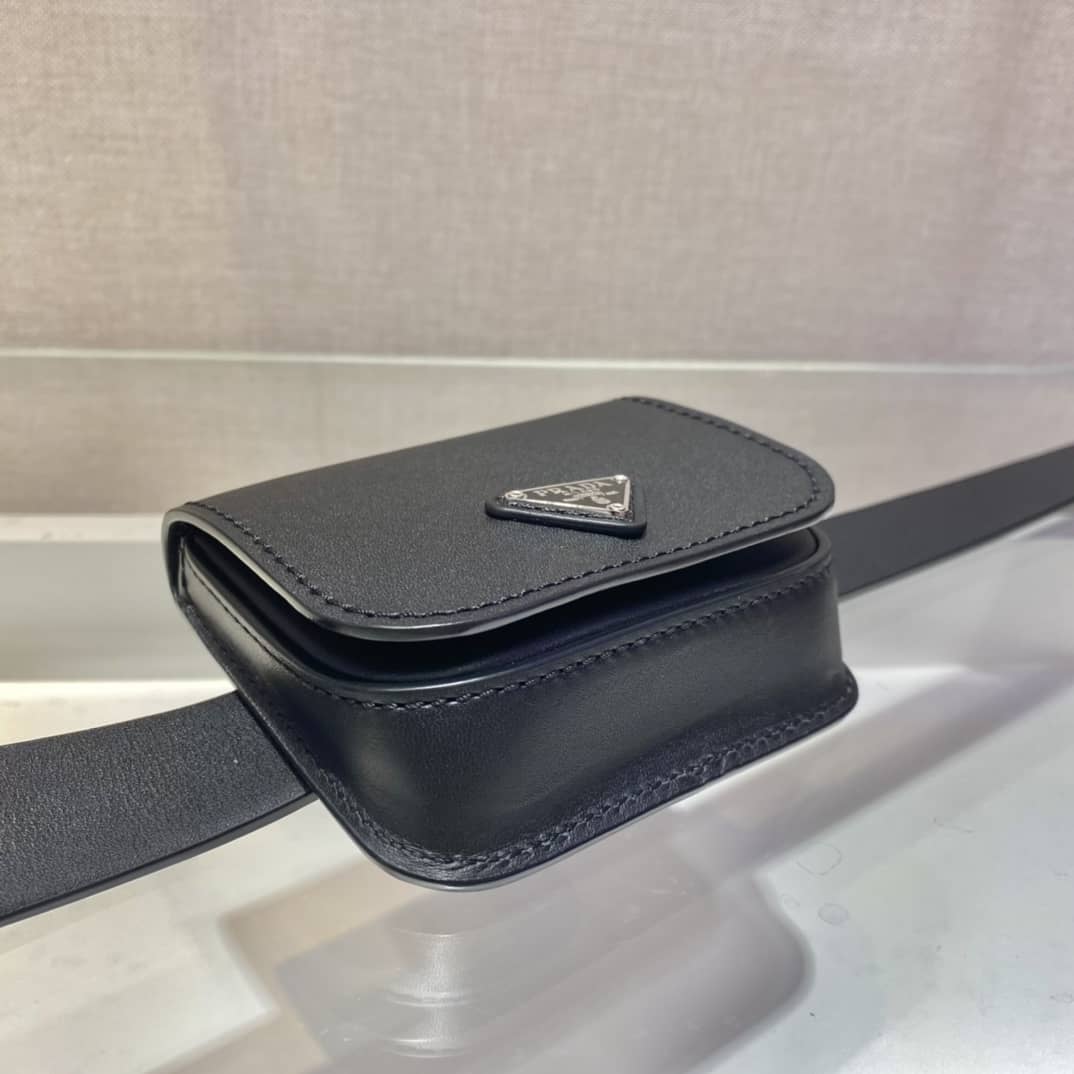 Replica Pra*as Womens Leather Belt With Pouch