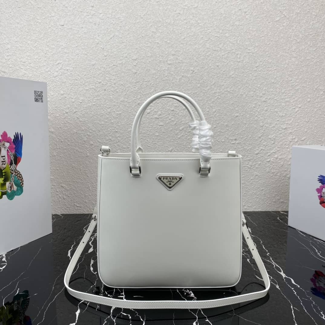 Pra*a Raffia Tote Dupe Womens Brushed Leather Replica Tote