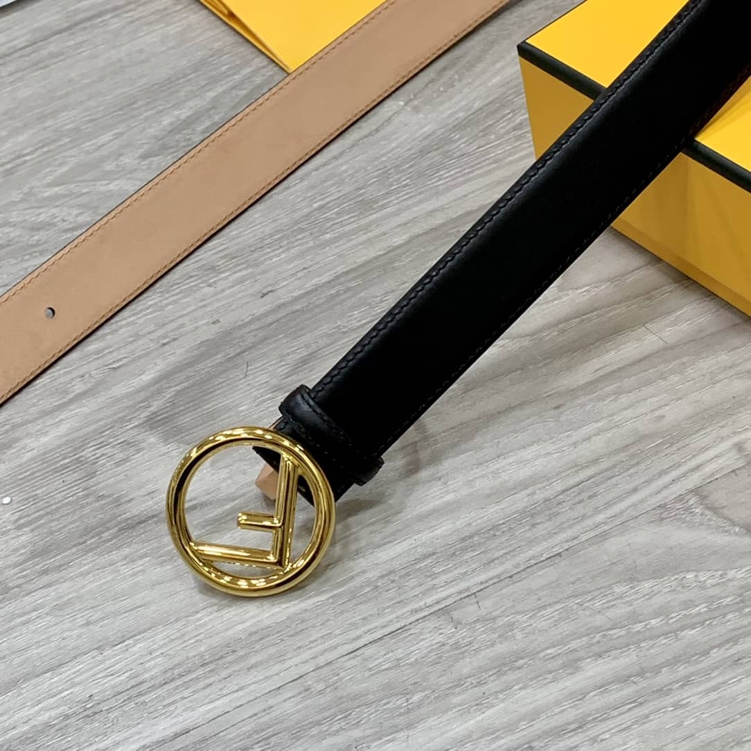 Knockoff F**di Logo Belt 30mm For Lady