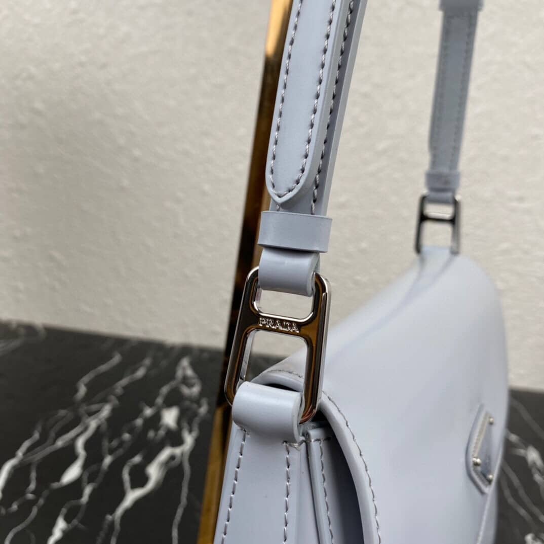 Pra*a Cleo Bag Dupe Brushed Leather Flap Shoulder Bag