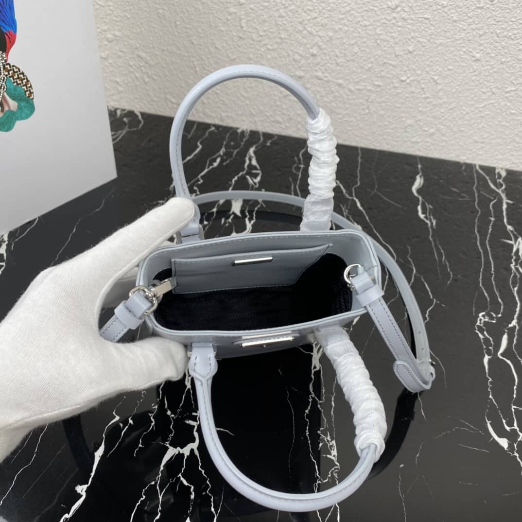 Pra*a Raffia Tote Dupe Small Brushed Leather Replica Tote